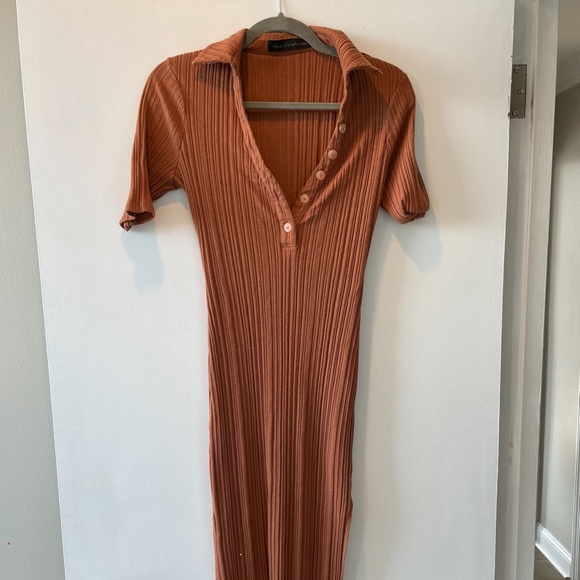 HOUSE OF HARLOW 1960 X SOFIE RICHIE INAYA DRESS IN TERRACOTTA, SIZE SMALL - Picture 6 of 7